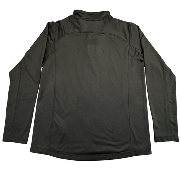 The North Face Mens Black 1/4 Zip Pullover Fleece Lined Jacket Medium Sweatshirt - Picture 2 of 12